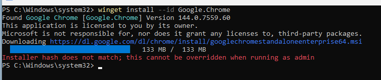 Winget Explained – Installer hash does not match – Pckgr Blog